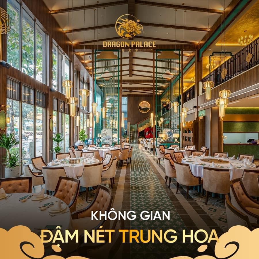 Không gian sang trọng, ấm cúng tại Nhà hàng Dragon Palace mang đậm nét Trung Hoa tinh tế giữa trung tâm thành phố.