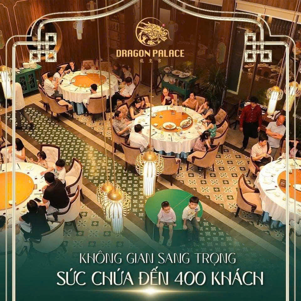 Không gian sang trọng tại nhà hàng Dragon Palace sức chứa lớn.