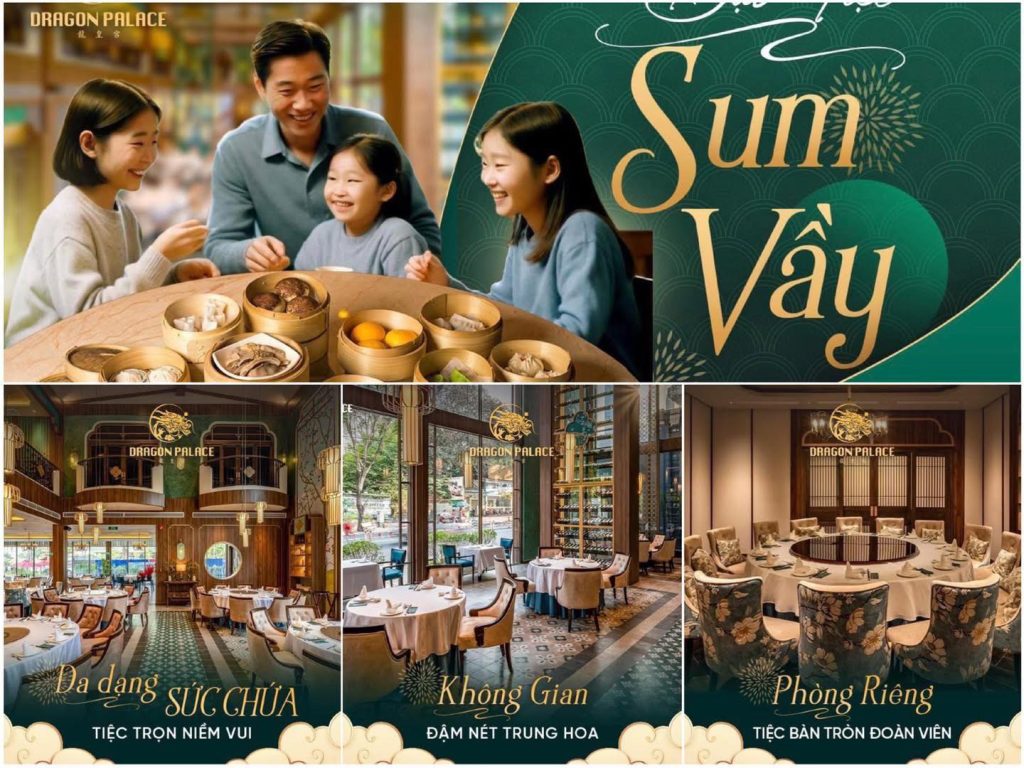 Dragon Palace là nhà hàng Trung Hoa cao cấp, mang đến trải nghiệm ẩm thực tinh tế trong không gian sang trọng.